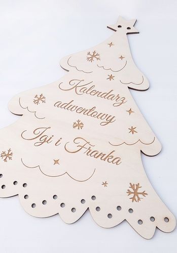 Drewniany kalendarz adwentowy, baza do kalendarza na Arena.pl