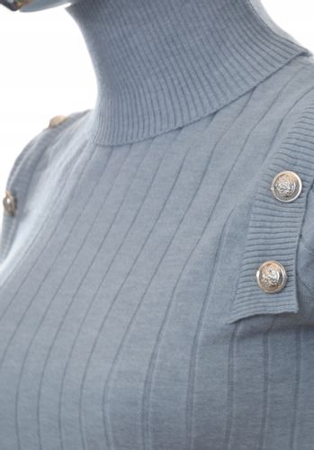 Damski sweter z golfem golf guziki UNI PREMIUM na Arena.pl