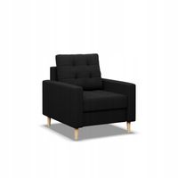 FOTEL ELMA CZARNY Wygodny Elegancki PIANKA