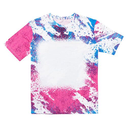 Koszulka Cotton-Like Bleached Leopard Blue Pink do sublimacji M zdjęcie 1