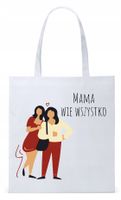 Dla Mamy Mamusi Prezent Torba Eco Biała Shopper Z Nadrukiem Ze Zdjęciem