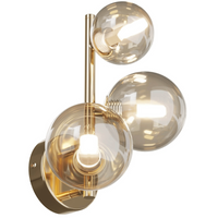 Kinkiet ścienny potrójny Dallas MOD545WL-03G balls złoty