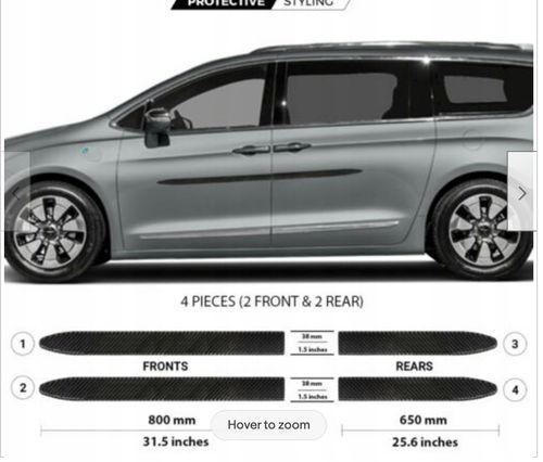 Chrysler PACIFICA - Listwy CZARNE Boczne Drzwi na Arena.pl