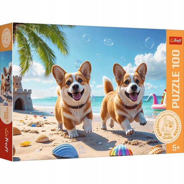 puzzle 100 corgi piesek 16536 zdjęcie 1