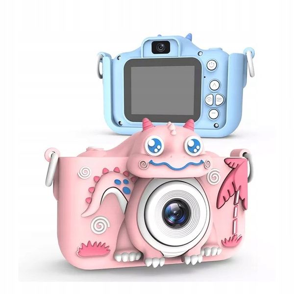 POLARX pl Dino Design: Aparat Dla Dzieci 40MP FHD 1080p Selfie z Dinozaurem zdjęcie 5