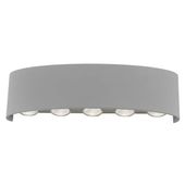 Ogrodowy kinkiet srebrny Carlo LED 8W 3000K elewacyjny outdoor