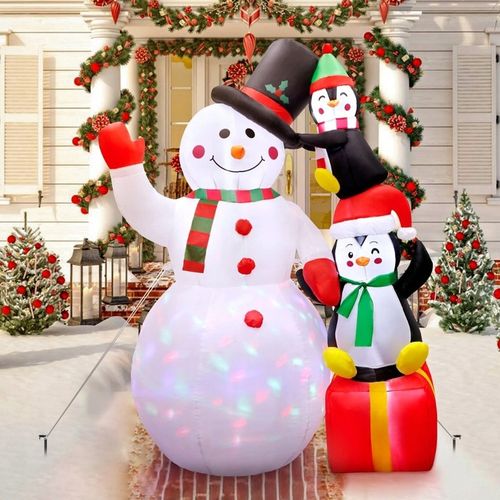 ŚWIECĄCY BAŁWAN LED LAMPKI ŚWIĄTECZNE ZEWNĘTRZNE SAMOPOMPUJĄCY DUŻY 180cm na Arena.pl