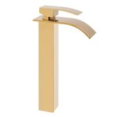 Bateria do umywalki kaskada kran łazienkowy stojący złoty - Yoka