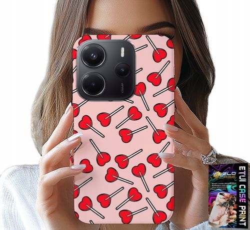 ETUI DO XIAOMI NOTE 14 4G - KOBIECE, MODNE WZORY LIZAKI W SERCA CASE na Arena.pl