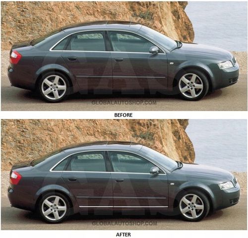 Audi A4 - Listwy CHROM na drzwi boczne dekoracyjne chromowane na Arena.pl