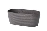 Doniczka podłużna Mika 27 z podstawką | Antracyt, Kształt Prostokątny, Wymiary 12x27x12 cm, Kolor Antracyt, Form-Plastik