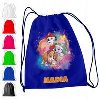 WOREK PLECAK SPORTOWY NA WF DLA DZIECI - PSI PATROL + IMIĘ! PAW PIES BAJKA