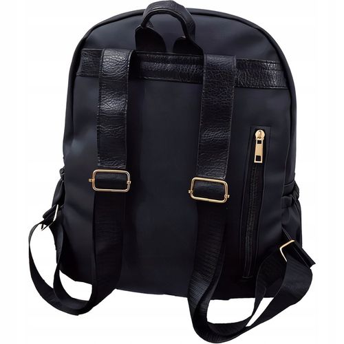 PLECAK DAMSKI MIEJSKI CZARNY POJEMNY DAMSKA TORBA NA RAMIĘ DO PRACY SZKOŁY na Arena.pl