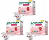 Junior-Angin Lizaki Na Ból Gardła 8 sztuk o smaku truskawkowym