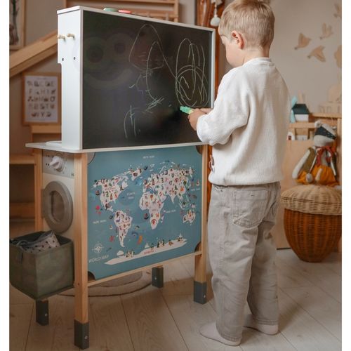 WOOPIE GREEN Drewniana Interaktywna Kuchnia 9w1 z Pralką i Tablicą na Arena.pl