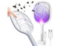 Elektryczna łapka na muchy komary rażąca prądem 2w1 kwadratowa ładowarka