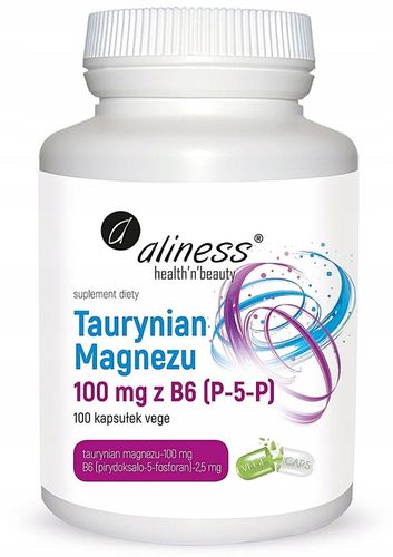 Aliness Taurynian Magnezu 100 mg wit B6 ZMĘCZENIE na Arena.pl