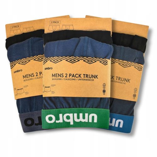 UMBRO Bokserki Męskie Zestaw 6 Sztuk MIX Kolorów Bawełna Rozmiar L na Arena.pl