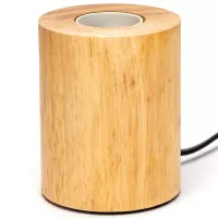 Lampa biurkowa drewniany walec z gwintem E27 Aigostar do przytulnego wnętrza
