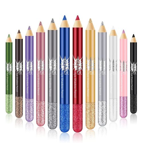 Cienie Do Powiek w Kredce kredka konturówka eyeliner Brokatowe 12 szt kolor na Arena.pl