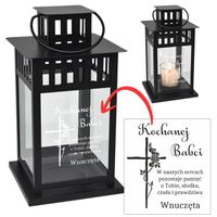 Znicz Lampion Personalizowany Kochanej Babci Dziadkowi Mamie Tacie Dziadkom