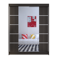 Szafa przesuwna Camino V z lustrem 150cm - CHOCO