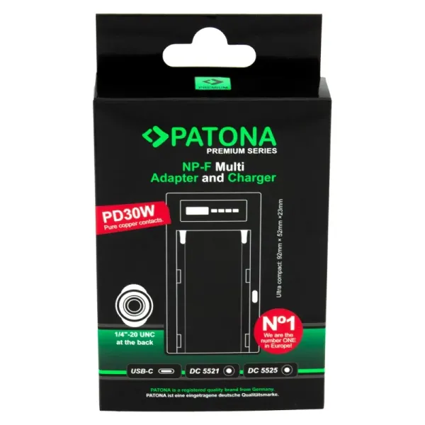 PATONA Premium Multi Adapter Ładowarka NP-F PD30W zdjęcie 7