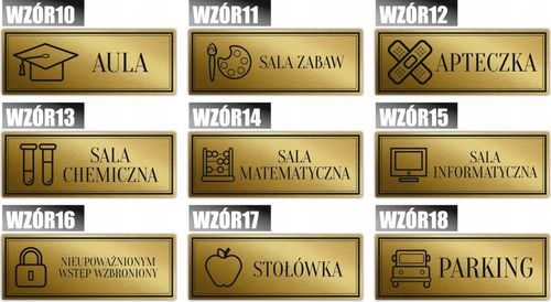 Tabliczka Złota Srebrna na drzwi WEJŚCIE na Arena.pl