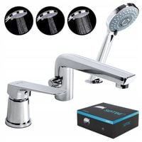 Bateria stojąca nawannowa 3 otworowa z prysznicem na rant wanny POLSKA