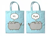 PUSHEEN torba na zakupy, prezenty, korki HI - BYE 40cm DWUSTRONNA