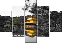 70 100CM OBRAZ 5 ELEM DOM BONZAI MITH HUANG DRUK PŁÓTNO