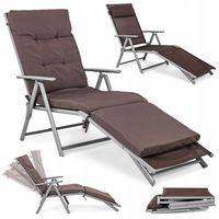 LEŻAK ogrodowy plażowy SAMOS SKŁADANY FOTEL regulowany ZAGŁÓWEK PODUSZKA