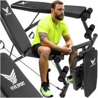 ŁAWKA DO ĆWICZEŃ TRENINGOWA BRZUSZKÓW SKŁADANA REGULOWANA SKOŚNA ŁAWECZKA