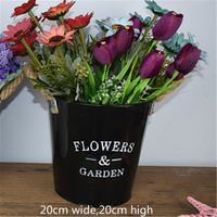 Metalowa Donica  W STYLU NORDIC - HOME & GARDEN 6 Czarny