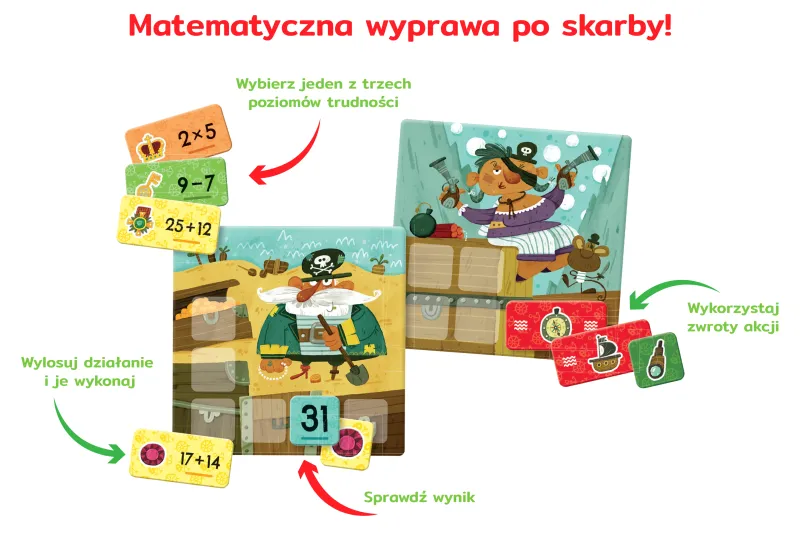 Kumaci piraci. Gra matematyczna zdjęcie 2