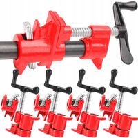 4x ŚCISK STOLARSKI RUROWY BEZKOŃCOWY 3/4 ZACISK ZESTAW METALOWY 68 MM