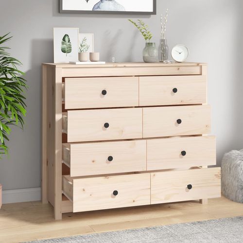 Komoda, 100x40x90 cm, lite drewno sosnowe na Arena.pl