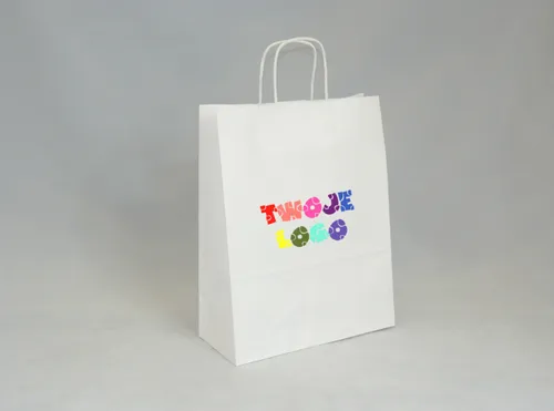 Torba papierowa biała A424/25 x 11 x 32 cm na Arena.pl