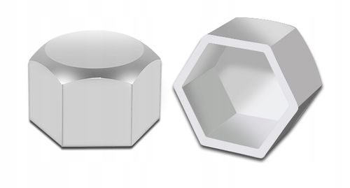 NAKŁADKI NA ŚRUBY CHROM FI 17MM na Arena.pl