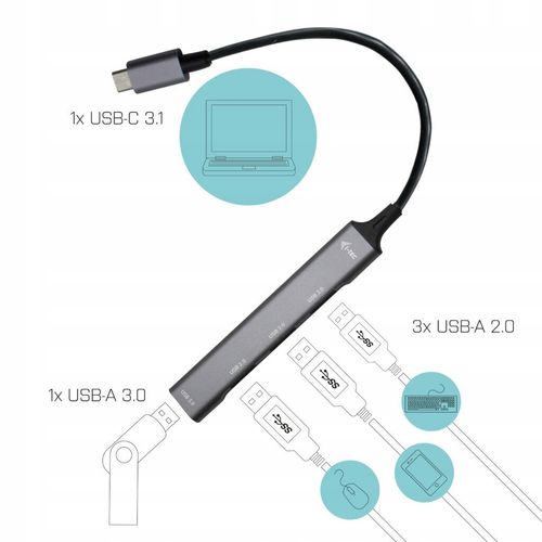Hub USB I-tec C31HUBMETALMINI4 na Arena.pl