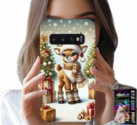 ETUI DO SAMSUNG GALAXY S10 PLUS - RENIFER, WZORY BOŻONARODZENIOWE + FOLIA