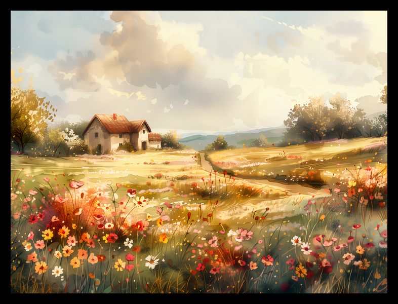 Plakat 40x30cm Sielski Domek zdjęcie 2