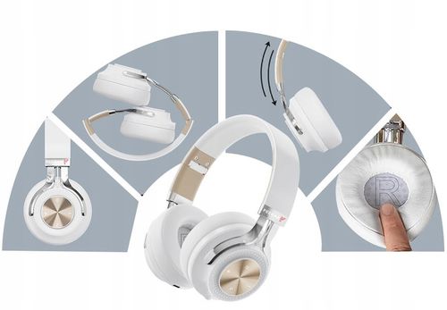 Słuchawki Bezprzewodowe Nauszne Anc 65H Feegar Alphabeat Białe Bluetooth5.4 na Arena.pl