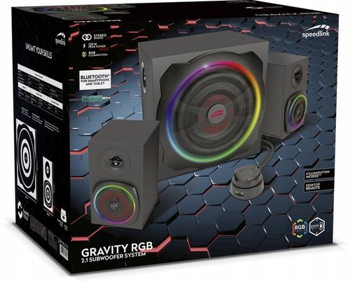 GŁOŚNIKI Speedlink GRAVITY RGB 2.1 120W + Bluetooth na Arena.pl