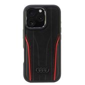 Audi Genuine Leather MagSafe iPhone 16 Pro 6.3" czarno-czerwony/black-red