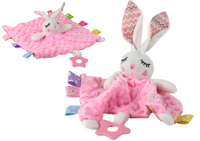 Króliczek Pluszowa Przytulanka Kocyk Wypustki Gryzak Grzechotka