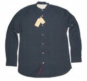 Knowledgecotton letnia koszula Slim Fit stójka _ L