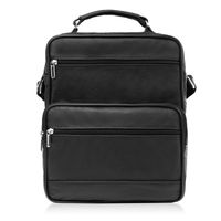 skórzana torba męska na ramię czarna listonoszka męska do pracy abr-21
