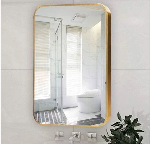 Lustro LOFT 60x80cm złote  FX-05 ścienne łazienkowe do salonu sypialni loftowe Industrialne minimalistyczne na Arena.pl