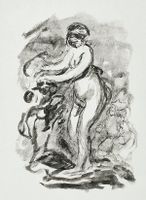 Femme au cep de vigne, premiére variante, Pierre-Auguste Renoir - plakat 60x80 cm